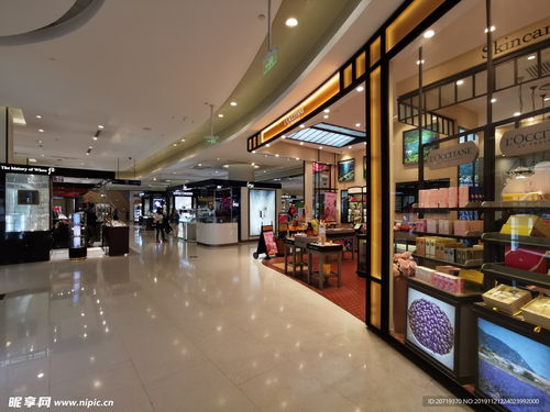 商场里的化妆品店摄影图